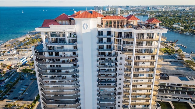100 S Birch Rd Unit 1602C, Fort Lauderdale, FL 33316 - view of apartment building / complex featuring a water view and a view of city