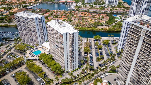 3731 N Country Club Dr Unit 1927, Aventura, FL 33180 - aerial view with a water view and a view of city