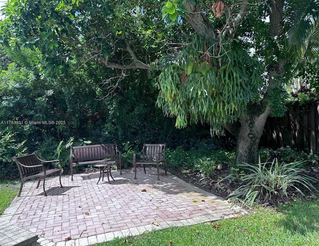 view of patio / terrace with fence