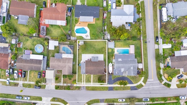 aerial view with a residential view