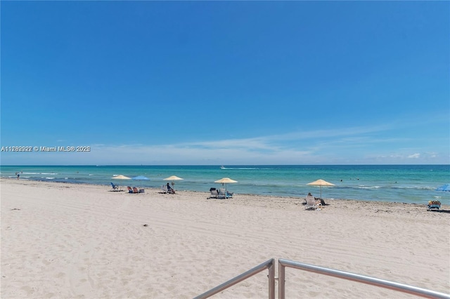 water view featuring a view of the beach