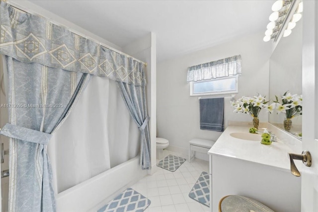 15489 SW 150th St, Miami, FL 33196 - bathroom with shower / tub combo, toilet, tile patterned flooring, and vanity