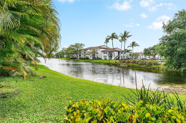 property view of water featuring a residential view