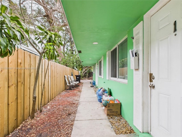 view of patio / terrace with fence