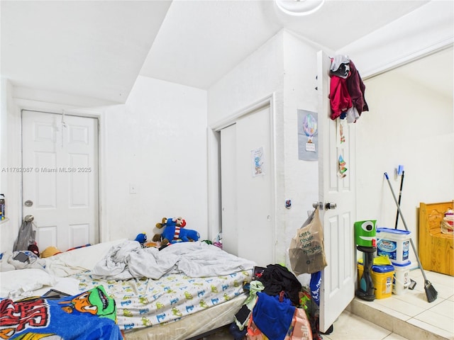 view of tiled bedroom