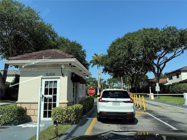 view of uncovered parking lot