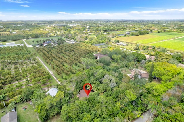 drone / aerial view featuring a rural view