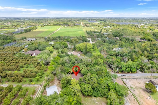 drone / aerial view featuring a rural view