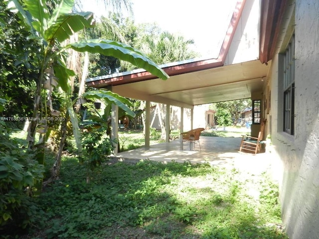 view of yard featuring a patio