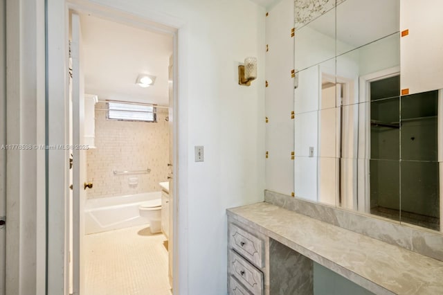 2851 Leonard Dr Unit J610, Aventura, FL 33160 - bathroom featuring vanity, toilet, and bathing tub / shower combination