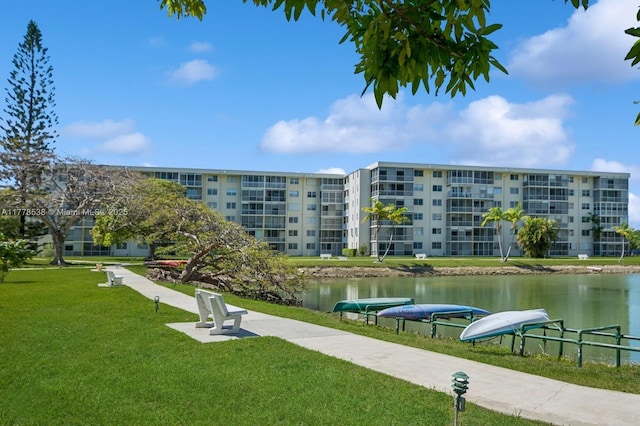 2851 Leonard Dr Unit J610, Aventura, FL 33160 - view of home's community with a yard and a water view