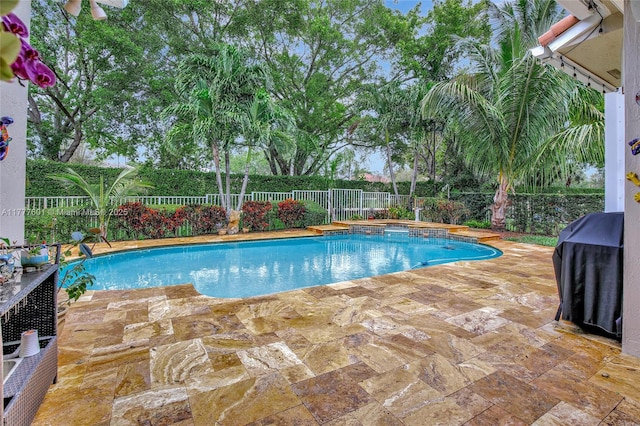4060 SW 152nd Ave, Miramar, FL 33027 - view of pool with a grill, a patio, a fenced backyard, and a fenced in pool