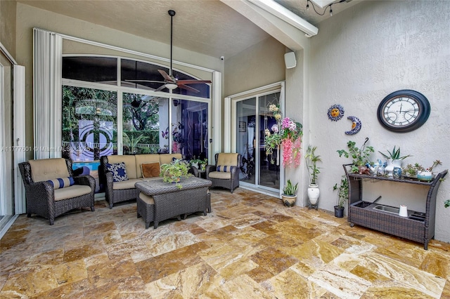 4060 SW 152nd Ave, Miramar, FL 33027 - view of patio / terrace featuring an outdoor hangout area and ceiling fan