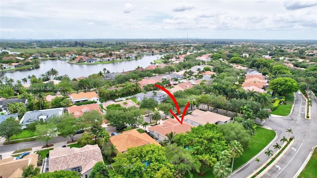 4060 SW 152nd Ave, Miramar, FL 33027 - bird's eye view with a water view and a residential view