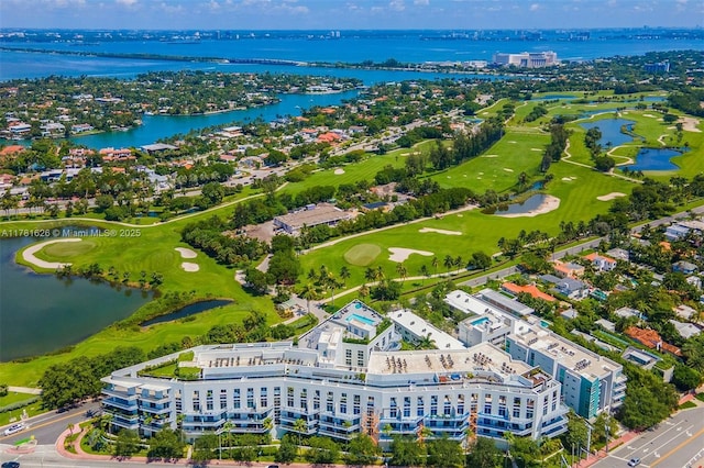 2001 Meridian Ave Unit 514, Miami Beach, FL 33139 - birds eye view of property with a water view and view of golf course