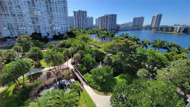 2801 NE 183rd St Unit 714W, Aventura, FL 33160 - aerial view of property's location featuring skyline and a nearby body of water