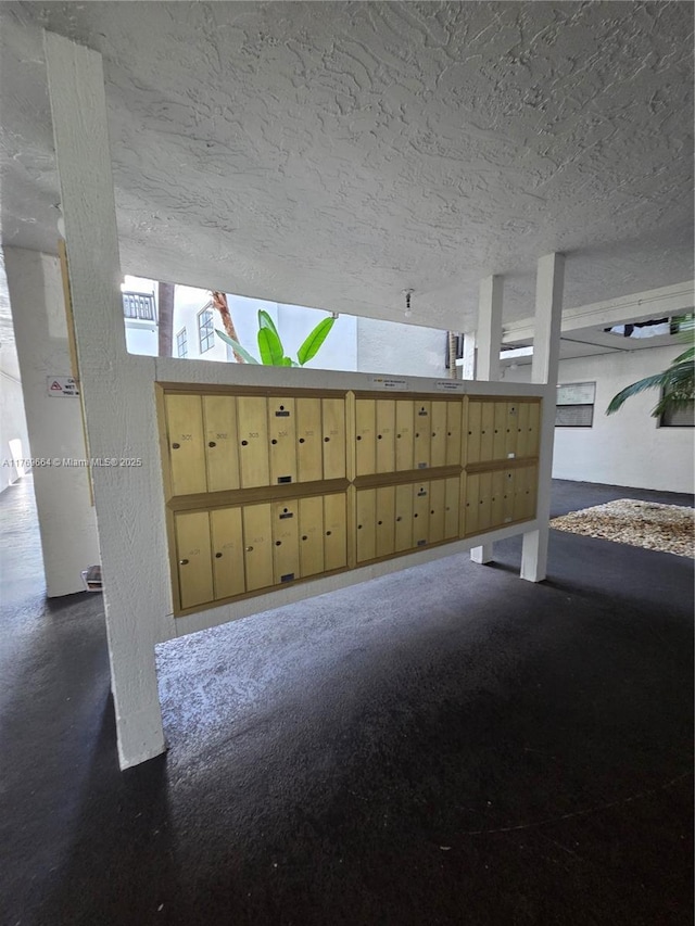 interior space featuring mail area