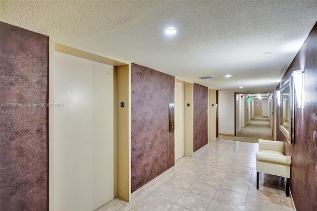3625 N Country Club Dr Unit 2310, Aventura, FL 33180 - hall featuring a textured ceiling, recessed lighting, and elevator