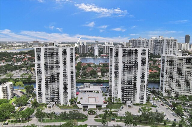3625 N Country Club Dr Unit 2310, Aventura, FL 33180 - view of building exterior featuring a water view and a view of city