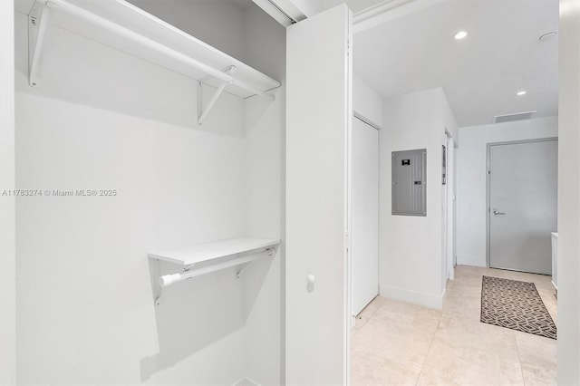 239 SW 9th St Unit 1704, Miami, FL 33130 - spacious closet with electric panel and light tile patterned flooring