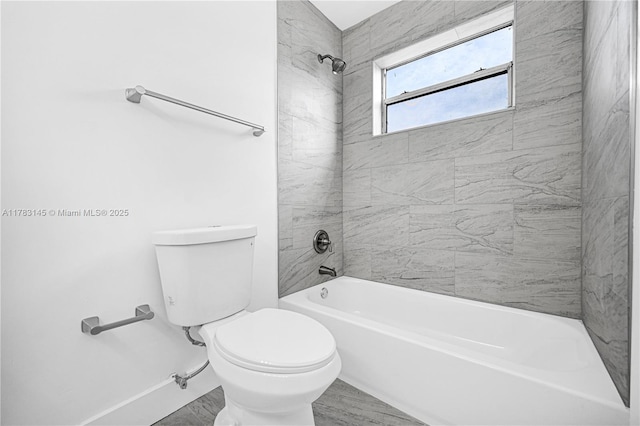 1845 W 73rd Pl Unit 1845, Hialeah, FL 33014 - bathroom with bathtub / shower combination, toilet, and baseboards