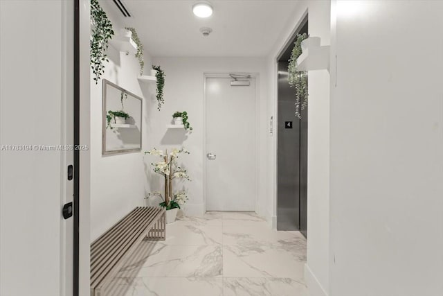 160 Isle Of Venice Dr Unit 403, Fort Lauderdale, FL 33301 - hallway featuring marble finish floor and baseboards