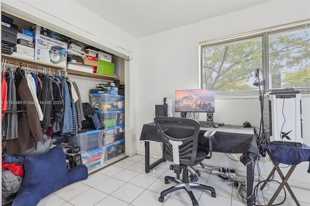 view of tiled office