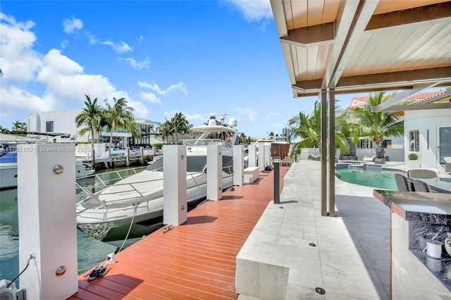 3408 NE 169th St, North Miami Beach, FL 33160 - view of dock with an outdoor pool