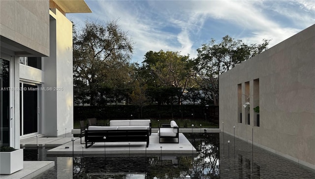 6295 SW 126th St, Pinecrest, FL 33156 - view of patio / terrace with outdoor lounge area and fence