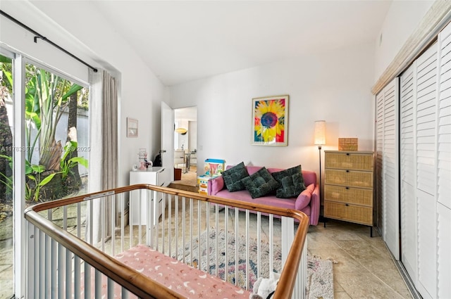 3200 Morris Ln, Miami, FL 33133 - bedroom featuring stone finish floor and access to outside