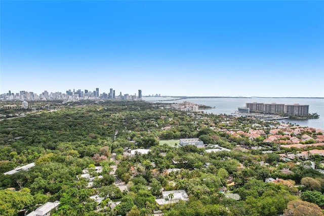 3200 Morris Ln, Miami, FL 33133 - bird's eye view featuring a water view and a city view