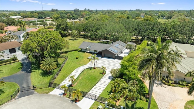 aerial view featuring a residential view