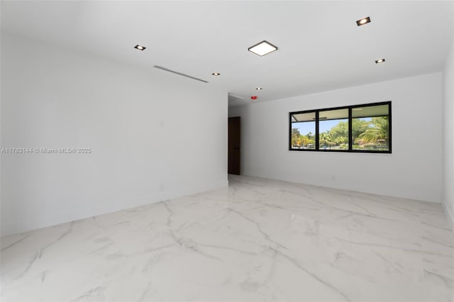 empty room with marble finish floor