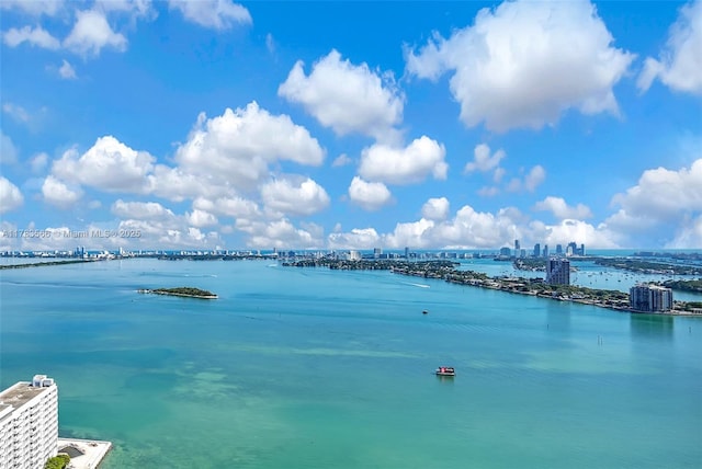 water view with a city view