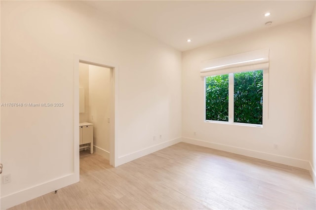 8200 SW 62nd Ave, Miami, FL 33143 - spare room with recessed lighting, baseboards, and light wood finished floors