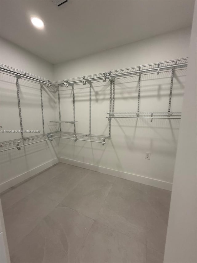 view of walk in closet