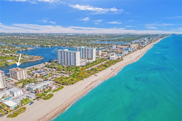 1401 S Ocean Dr Unit 902, Hollywood, FL 33019 - view of urban area featuring waterfront with a beach