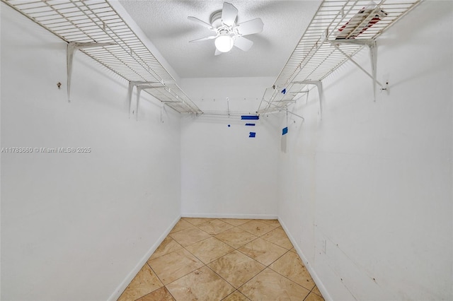 1401 S Ocean Dr Unit 902, Hollywood, FL 33019 - spacious closet with light tile patterned floors and a ceiling fan