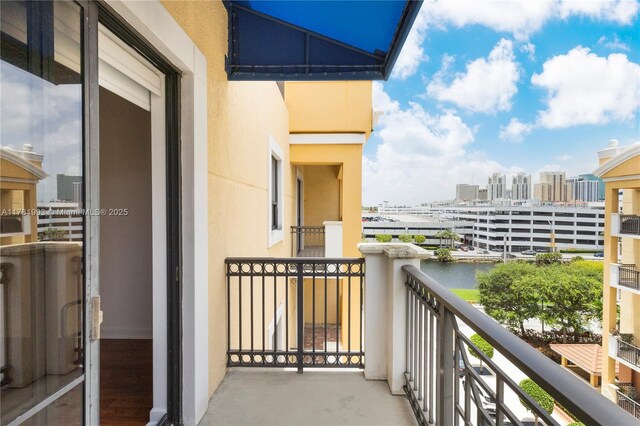 8390 SW 72nd Ave Unit 517, Miami, FL 33143 - balcony with a water view and a city view