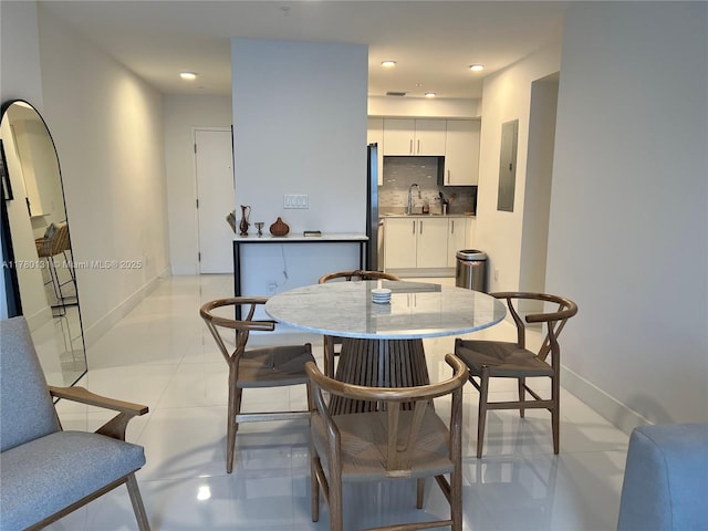 10950 NW 82nd St Unit 420, Doral, FL 33178 - dining area featuring electric panel, recessed lighting, and baseboards