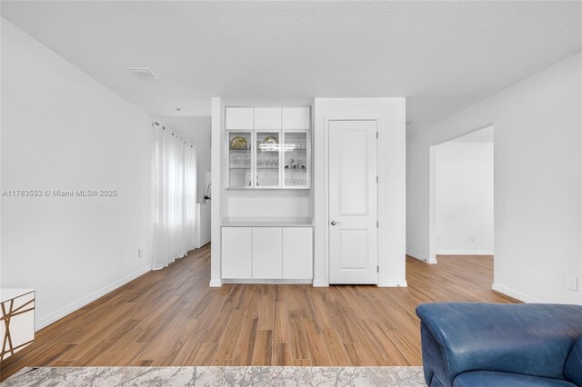 1705 Trailhead Ter, Hollywood, FL 33021 - unfurnished living room featuring light wood-style floors, baseboards, and visible vents