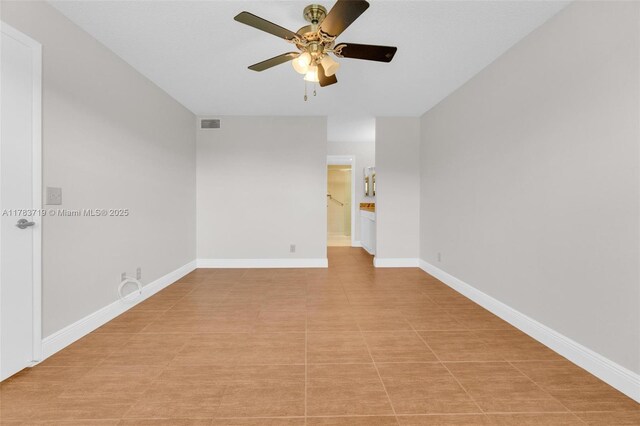 10400 NW 30th Ct Unit 203, Sunrise, FL 33322 - empty room featuring ceiling fan, visible vents, and baseboards