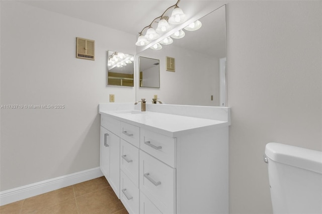 10400 NW 30th Ct Unit 203, Sunrise, FL 33322 - bathroom with visible vents, tile patterned floors, toilet, and vanity
