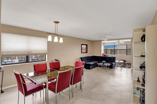 10451 Sunrise Lakes Blvd Unit 401, Sunrise, FL 33322 - tiled dining room with ceiling fan