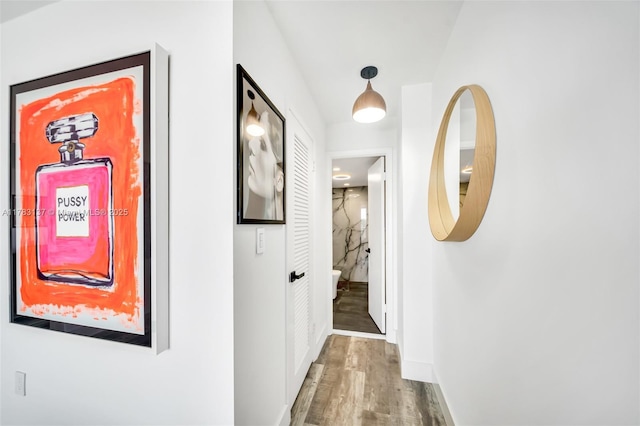 8233 Harding Ave Unit 607, Miami Beach, FL 33141 - hall with wood finished floors and baseboards