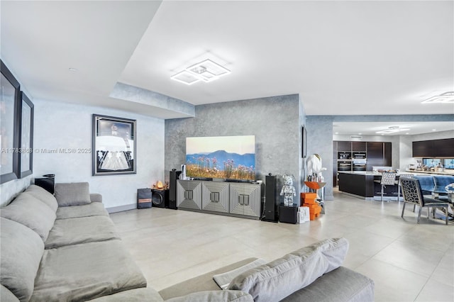 18555 Collins Ave Unit 5505, Sunny Isles Beach, FL 33160 - living room featuring light tile patterned floors