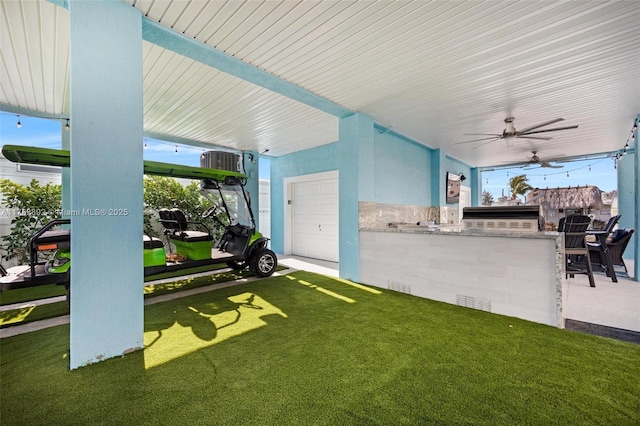 234 Allen Ave, Key Largo, FL 33037 - view of patio / terrace featuring central AC and a ceiling fan