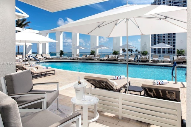 551 N Fort Lauderdale Beach Blvd Unit H1403, Fort Lauderdale, FL 33304 - pool featuring a patio area
