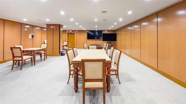 19667 Turnberry Way Unit 3F, Aventura, FL 33180 - dining area featuring light carpet and recessed lighting