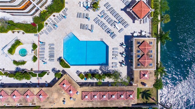 19667 Turnberry Way Unit 3F, Aventura, FL 33180 - drone / aerial view of a pool area